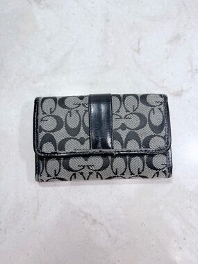 Black and Gray Signature Monogram Wallet